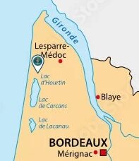 La carte d'accès au camping naturel GCA à Hourtin en Gironde
